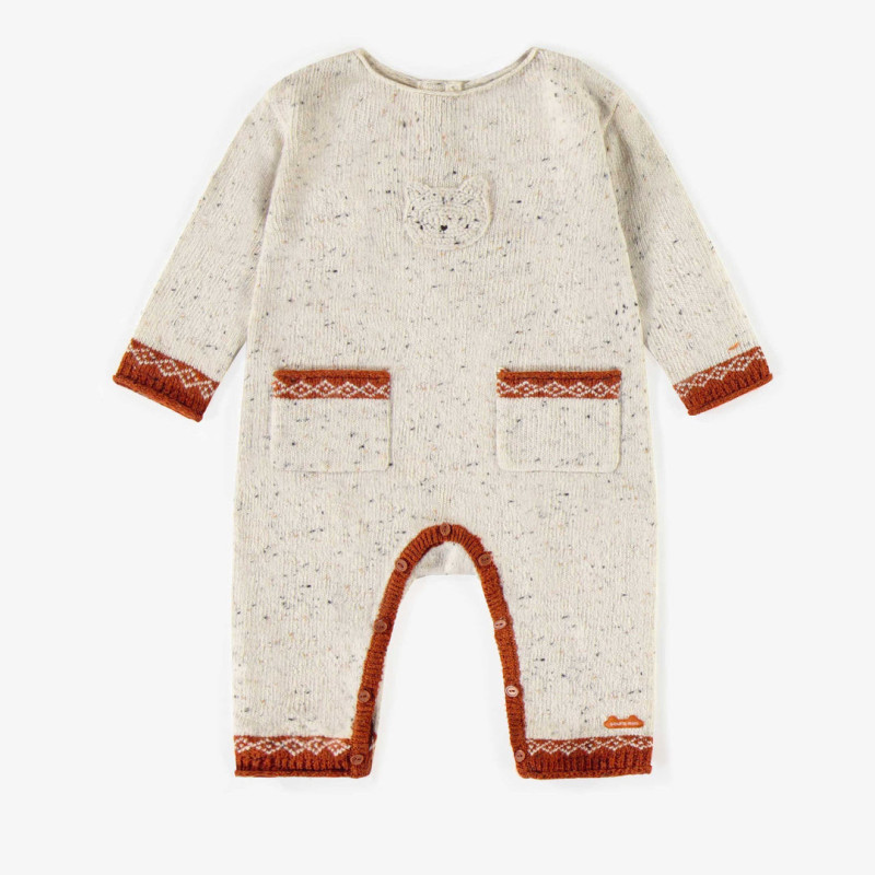 Knitted cream One-piece, newborn