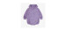 Purple heart-patterned hooded one-piece in soft jersey of organic cotton, newborn