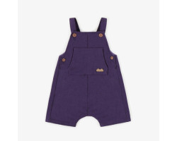 Purple loose fit overall in linen, newborn