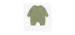 Green long-sleeved one-piece in knitwear, newborn