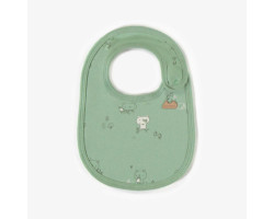 Green patterned bib in...