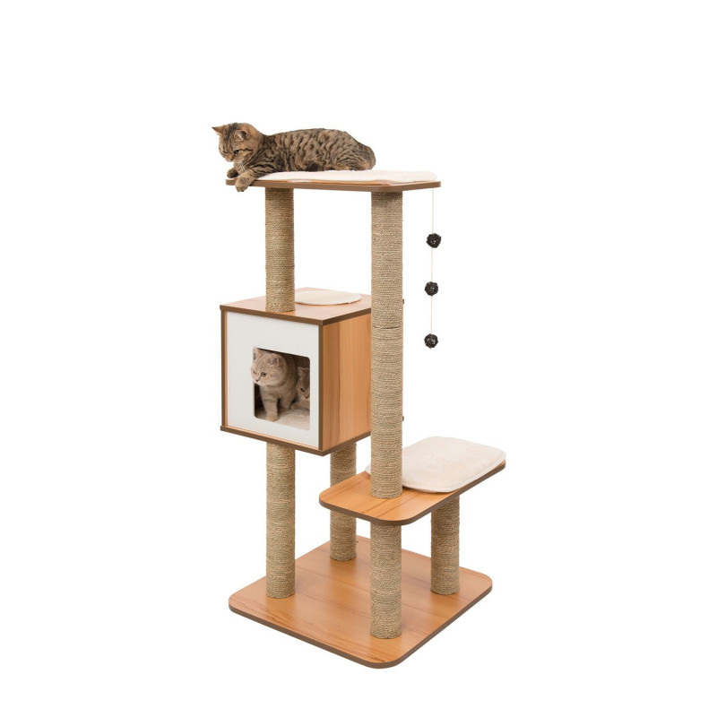 Vesper Arbre à chat V-High Base en bois, couleu…