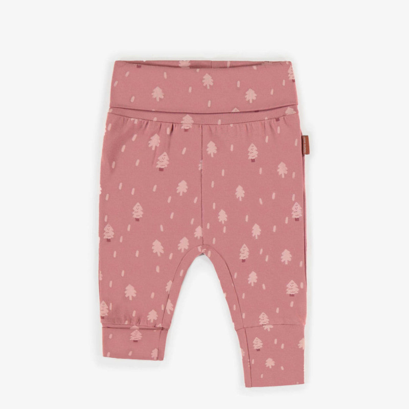 Pink flowered evolutive pant, baby