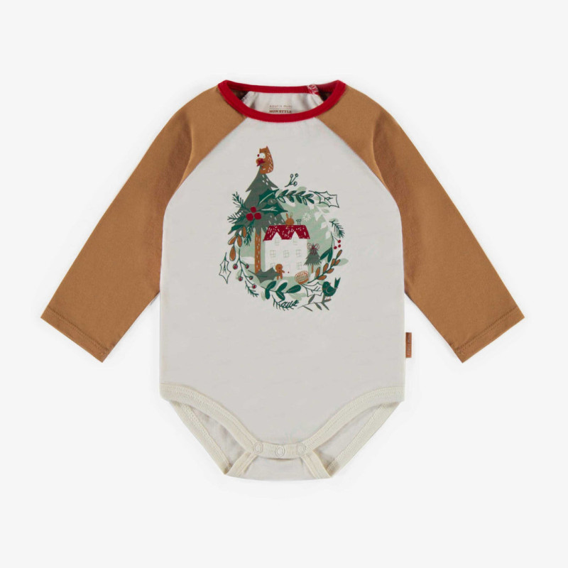 Holiday bodysuit in cotton, baby