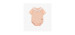 Peach bodysuit with a claudine collar in organic jersey, newborn