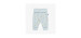 Blue evolutive pants with bunnies print in stretch jersey, baby