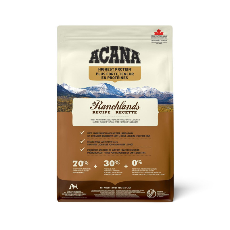 Acana Recette Ranchlands Plus forte teneur en …