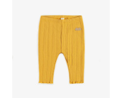 Mustard long legging in irregular knit, newborn