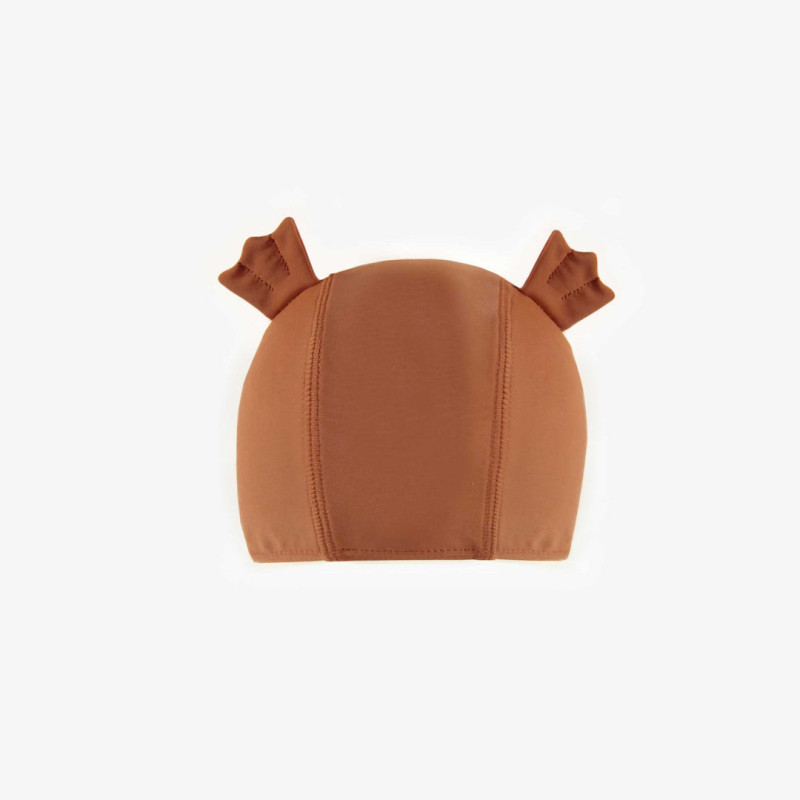 Brown bathing cap with funny ears, baby