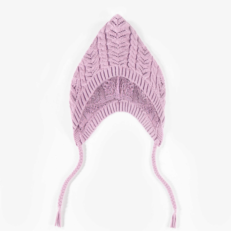 Knitted pink hat, newborn