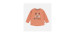 Orange long-sleeved t-shirt with dogs in jersey, baby