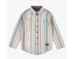 Shirt with long sleeves in linen and cotton, child