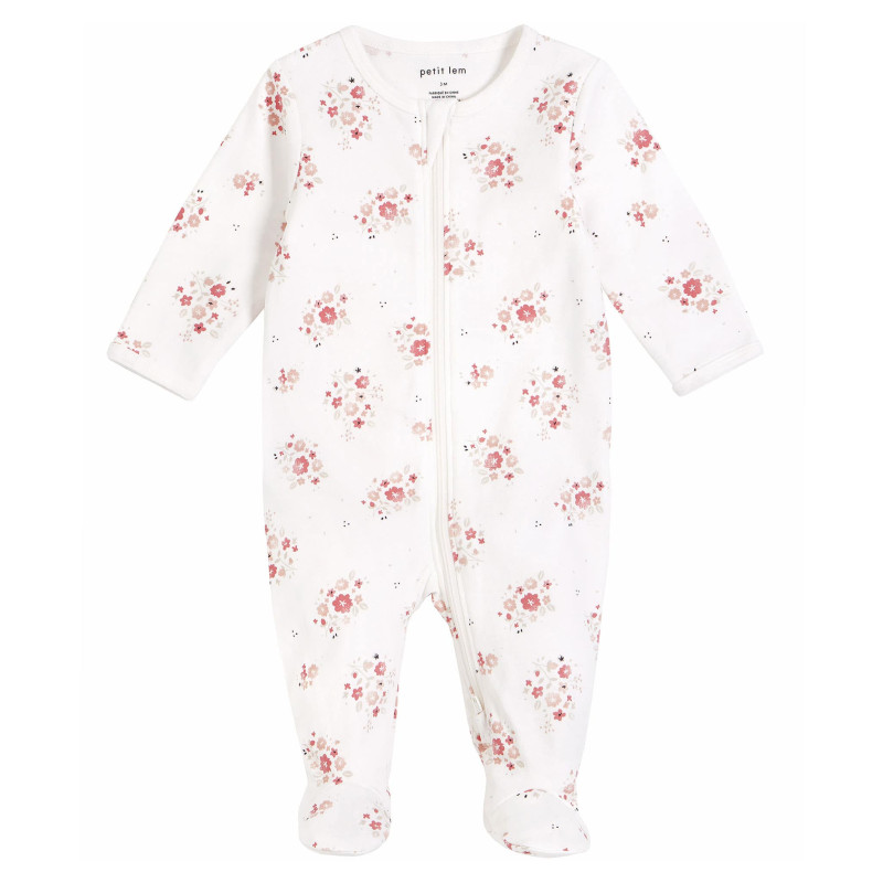 Petit Lem Pyjama Fleurs Lapin 0-12mois