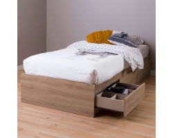 Fynn Single Mates Bed 3 Drawers - Rustic Oak