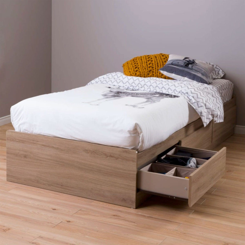 Fynn Single Mates Bed 3 Drawers - Rustic Oak