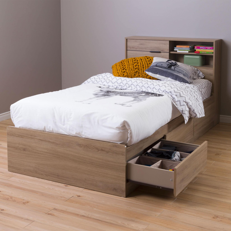 Complete Single Bed - Fynn Rustic Oak