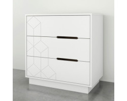 3 Drawer Desk - White