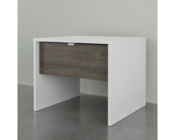 Nightstand - White / Bark Gray