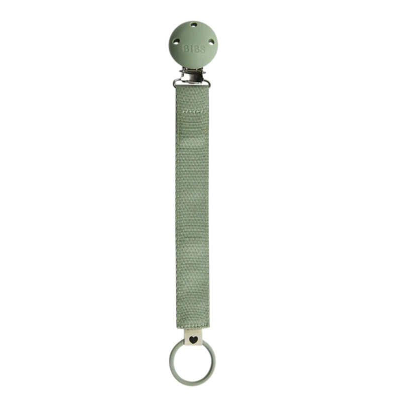 Sage Ribbon Pacifier Clip