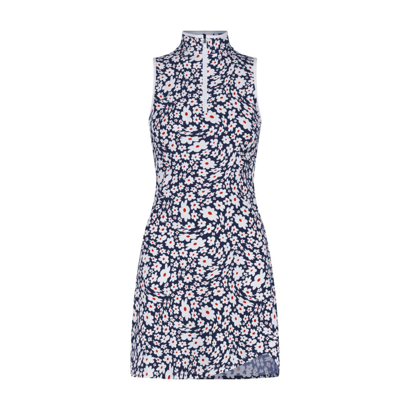 Robe sans manches Twisted Floral à glissière pour femmes