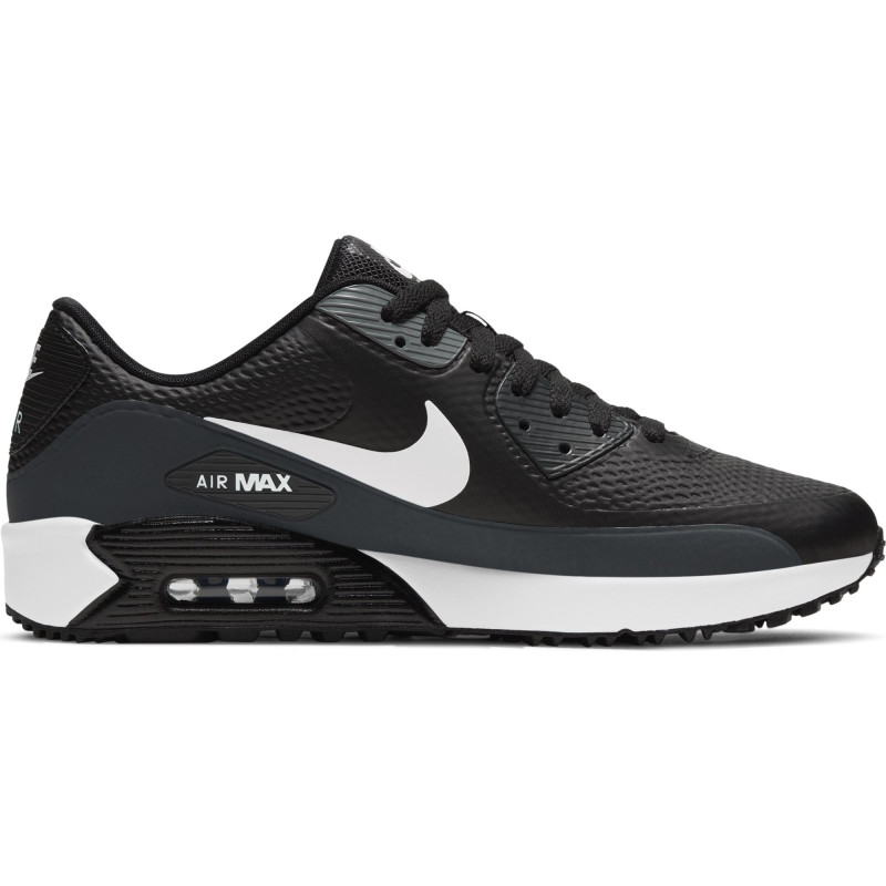 Chaussures Air Max 90 G sans crampons pour hommes - Noir/Gris/Blanc