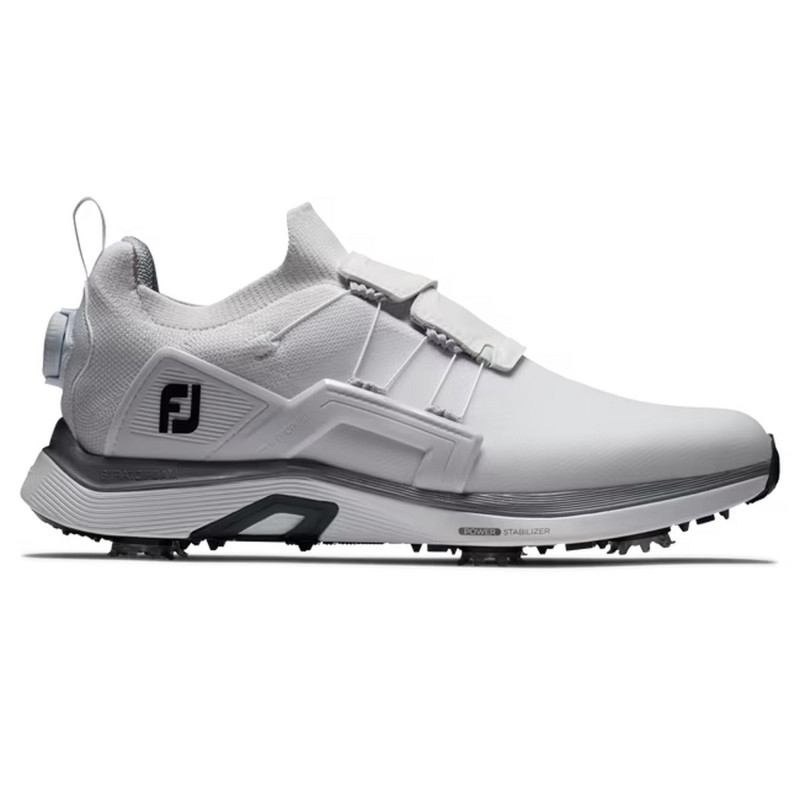 Chaussures HyperFlex BOA à crampons pour hommes - Blanc et gris