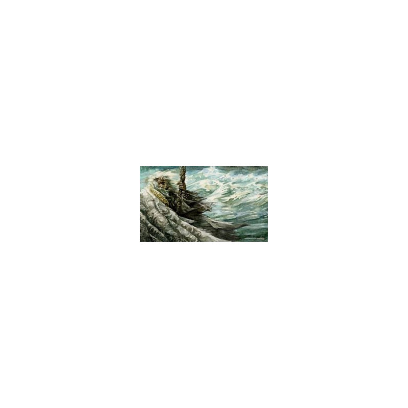 Magic the gathering -  surface de jeu - by rkf - "nebuchadnessar" (61 cm x 35 cm)
