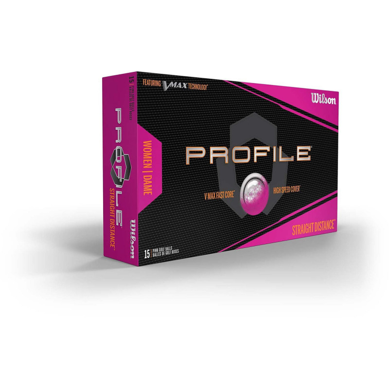 Balles Profile V-Max pour femmes, 15 balles - Rose