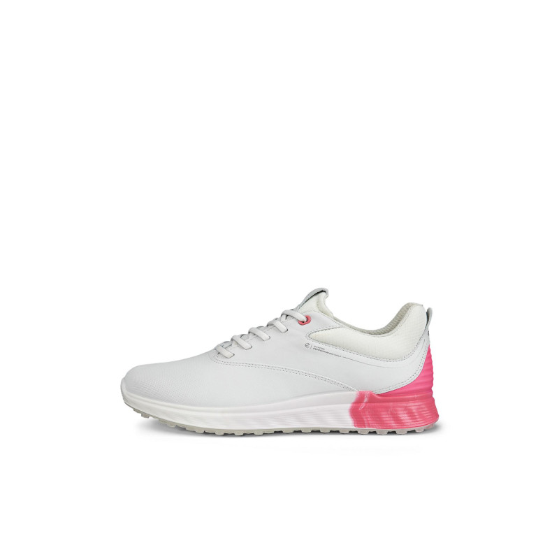 Chaussure S-Three sans crampons pour femmes - Blanc et rose