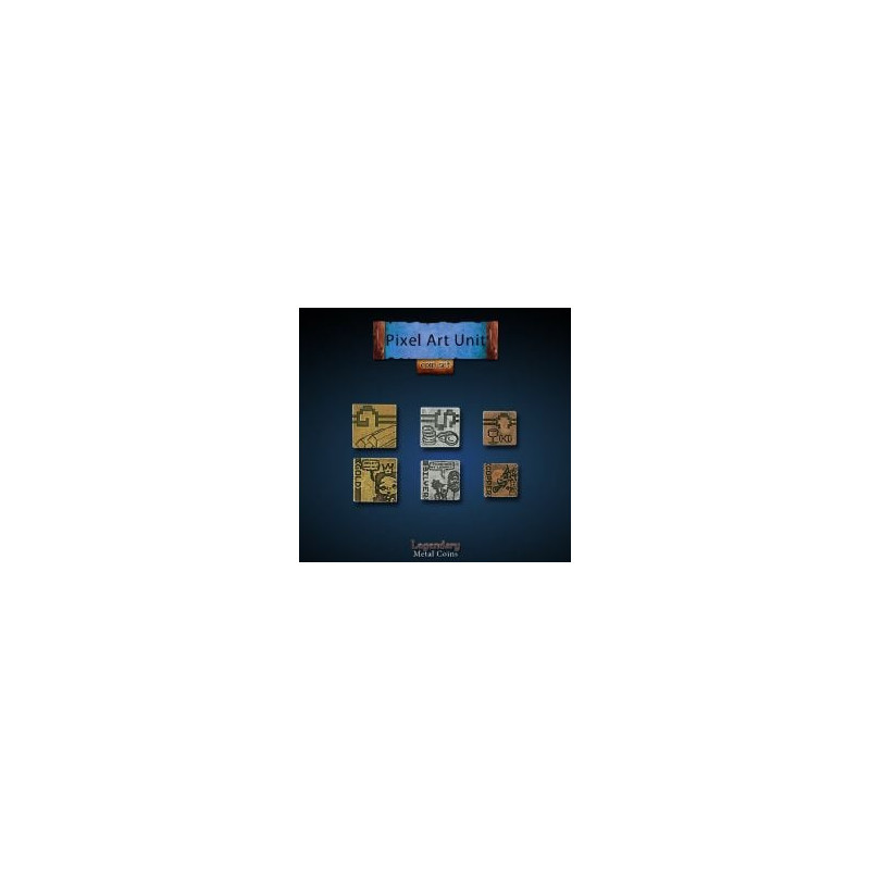 Legendary metal coins -  pixel art units