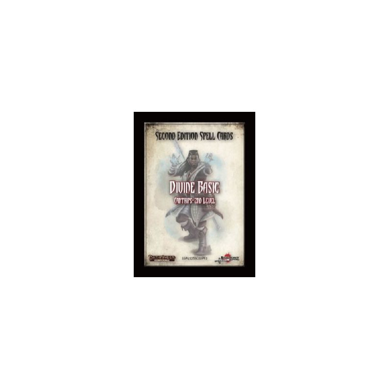 Legendary games -  divine basic - cantrips/2nd level spell cards (anglais)