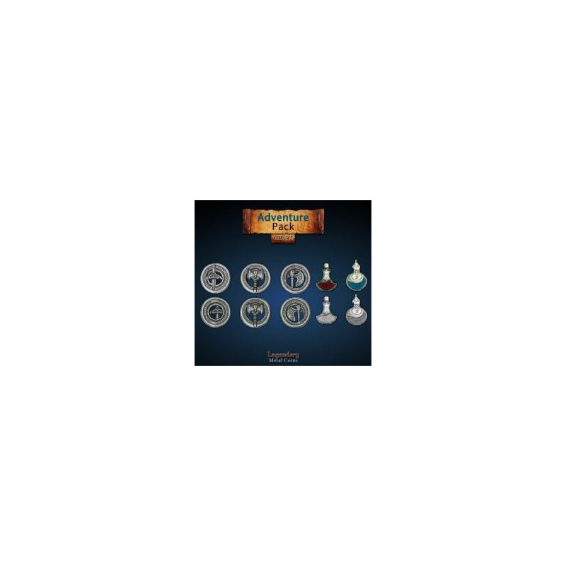 Legendary metal coins -  adventure pack