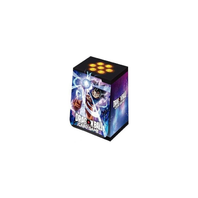 Dragon ball super fusion world -  boîte de plastique pour deck et carte promo - son goku(64)