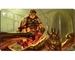 Magic the gathering -  surface de jeu cousu avec bordure surjetée - magda - (61 x 33 cm) -  series commandant