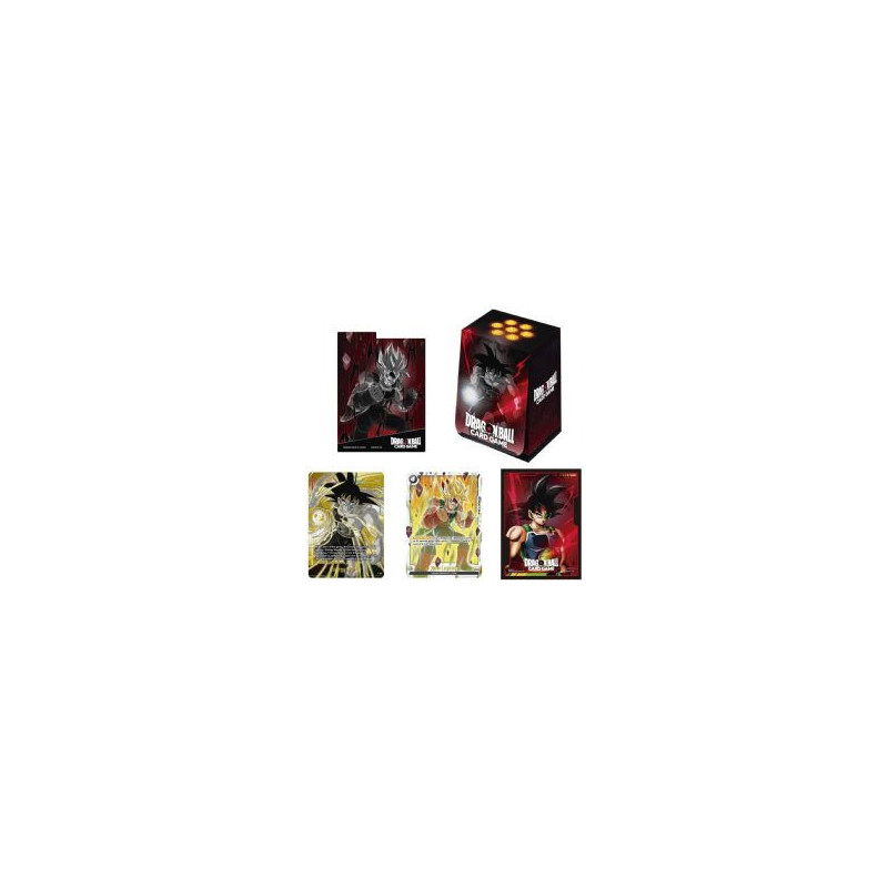 Dragon ball super fusion world -  deck box & card sleeves set 1 - bardock