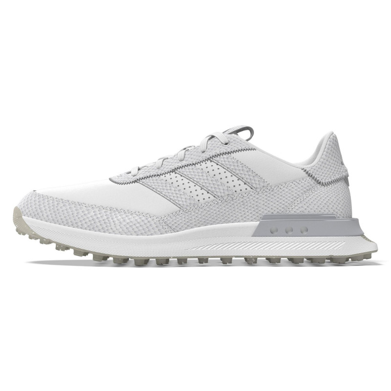 Chaussure de golf en cuir sans crampons S2G SL 24 pour femmes - Blanc/argent