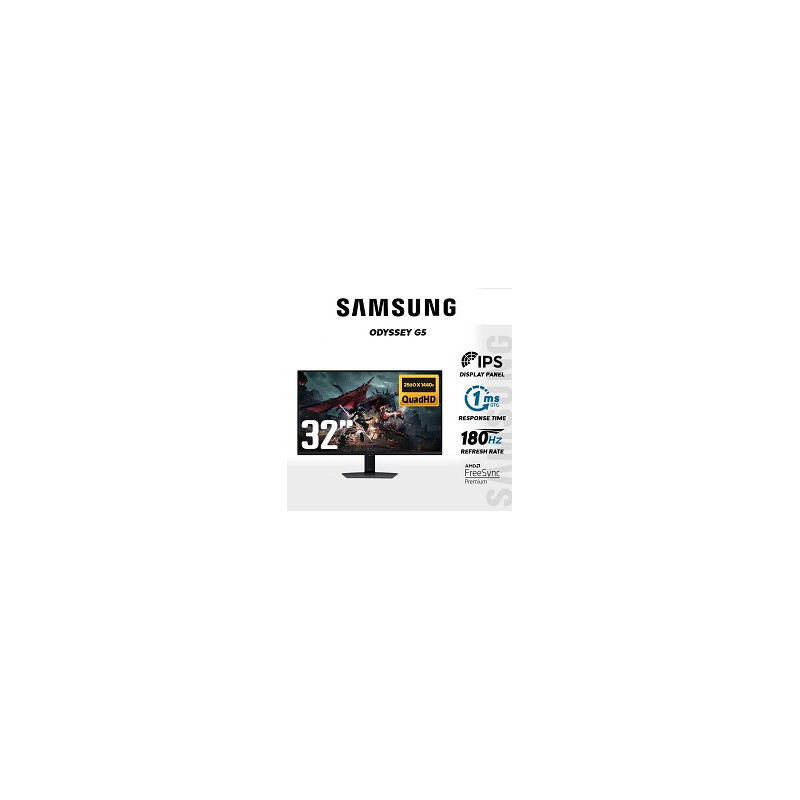 Samsung Moniteur DEL 32'' LS32DG500ENXZA 2560x1440 180Hz Odyssey G5 Samsung