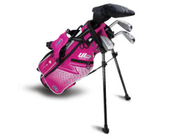 Ensemble sac de golf sur pieds et 4 bâtons UL7 Junior 45 pour enfants