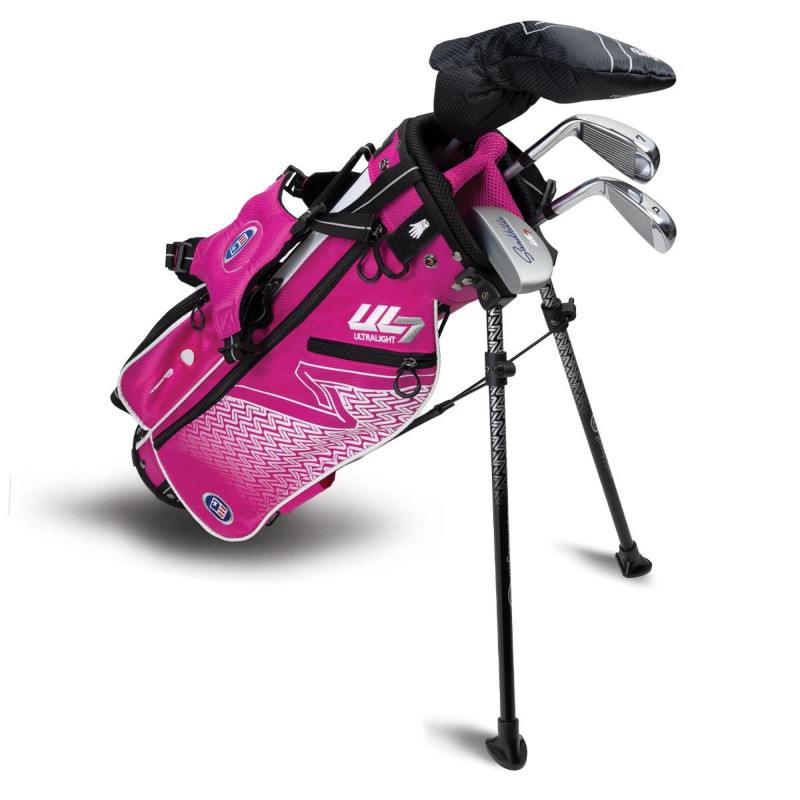 Ensemble sac de golf sur pieds et 4 bâtons UL7 Junior 45 pour enfants