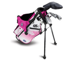 Ensemble sac de golf sur pieds et 4 bâtons UL7 Junior 42 pour enfants