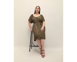 Robe boutonnée cintrée et évasée - Addition Elle