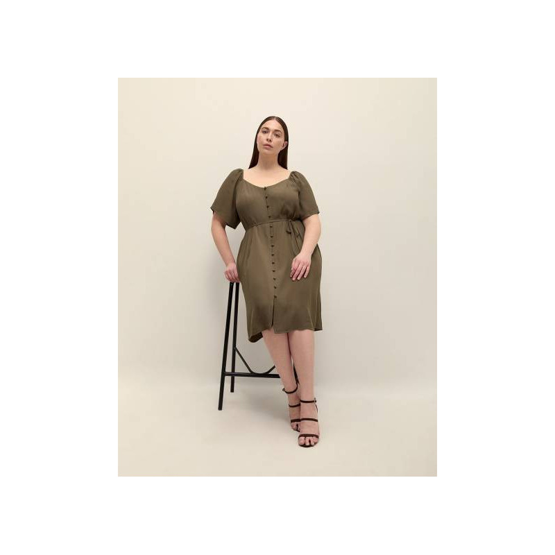 Robe boutonnée cintrée et évasée - Addition Elle