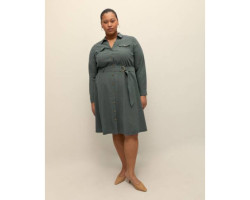 Robe utilitaire boutonnée en twill