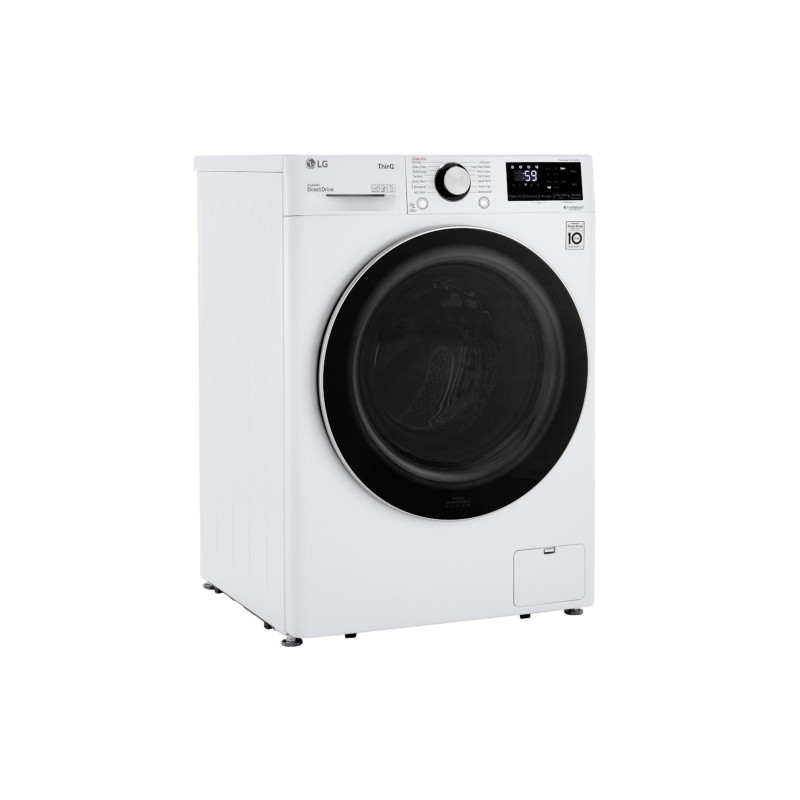 Lg Laveuse frontale vapeur compacte 2,6pi3 1400 RPM, Wi-Fi, IA