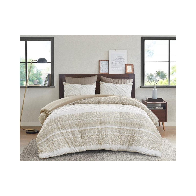 Collection GF Housse de couette lit queen et 2 cache-oreillers