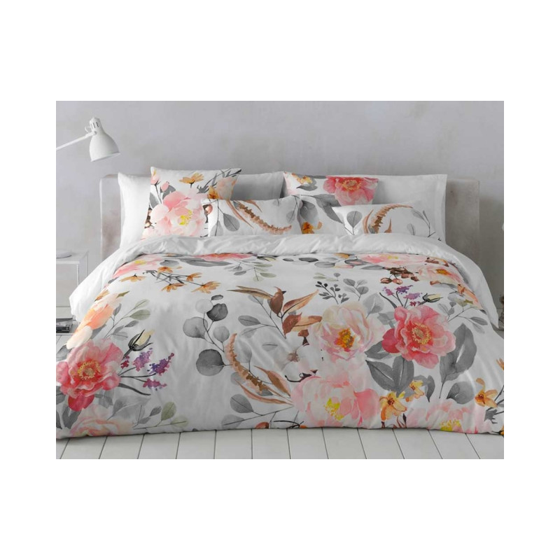 Collection GF Housse de couette lit queen et 2 cache-oreillers 1 coussin 18x18 inclus