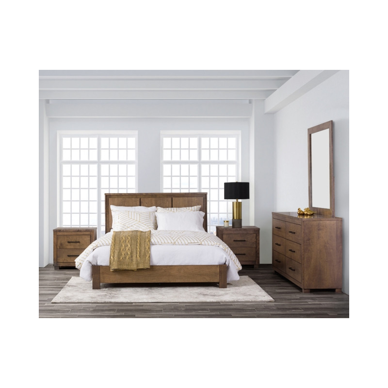 Jlm Mobilier de chambre en bois queen 7mcx