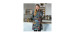 Robe grenat Patchwork d'automne