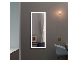 DECORAPORT 48 x 20 Po Miroir Chambre LED Pleine Longueur Avec Bouton Tactile, Film Antidéflagrant, Luminosité Réglable, Cadre N