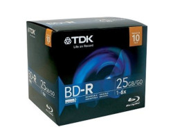 TDK BD-R 25GO    "PAQUET DE 10" - TDK